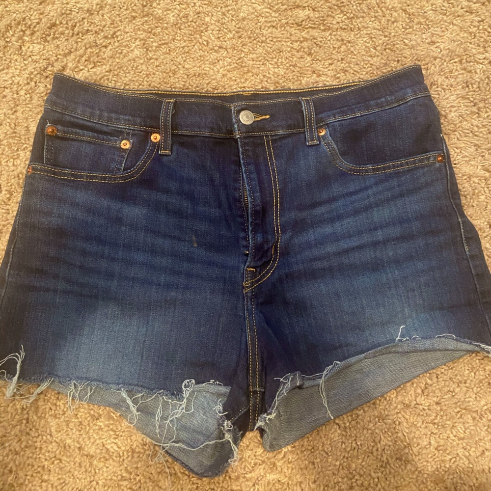 Levi’s high waisted jean shorts